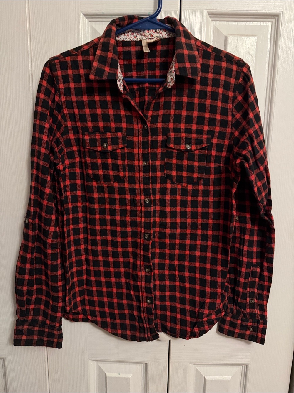 Red and Black Plaid Men's Shirt - Classic Button-Up